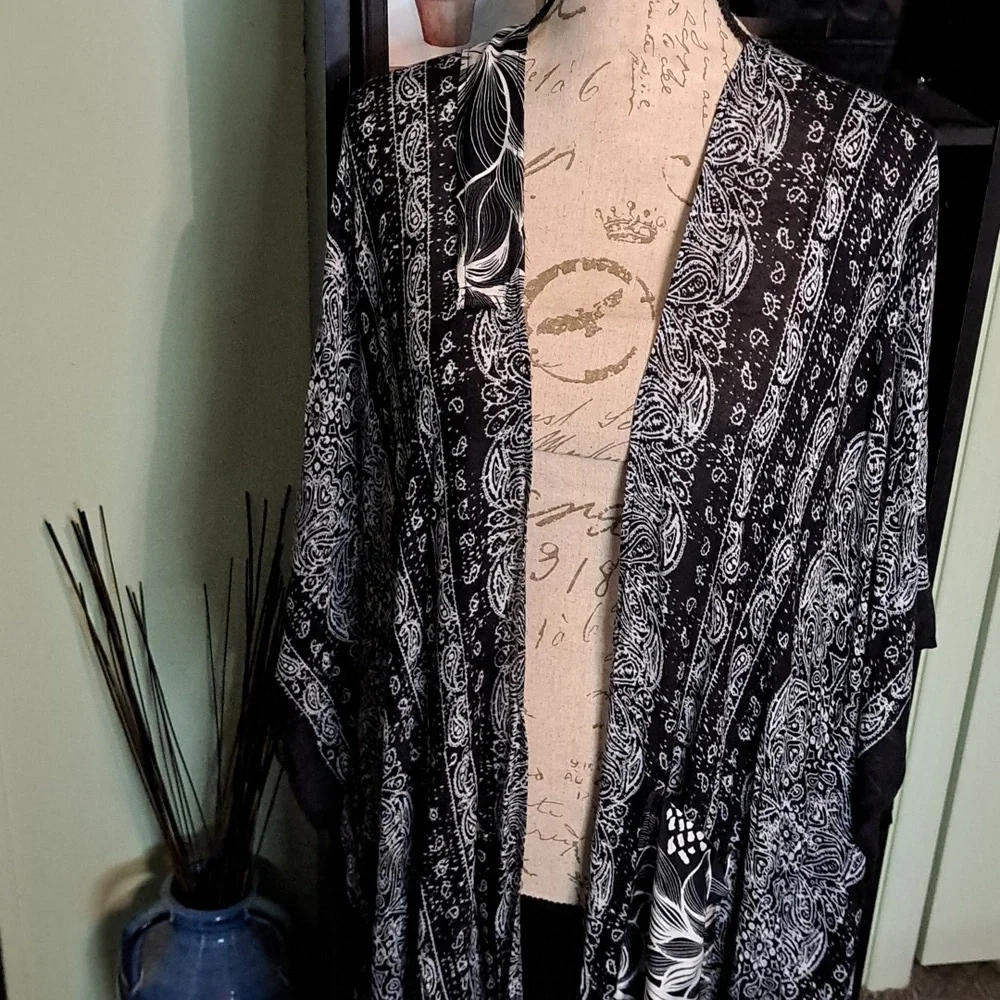 Nicole Paloma Hand Sewn Kamona Cardigan Duster New - Picture 10 of 10